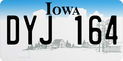 IA license plate DYJ164