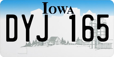 IA license plate DYJ165