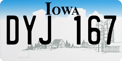 IA license plate DYJ167