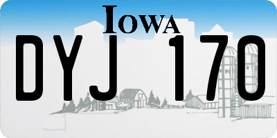 IA license plate DYJ170