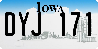 IA license plate DYJ171