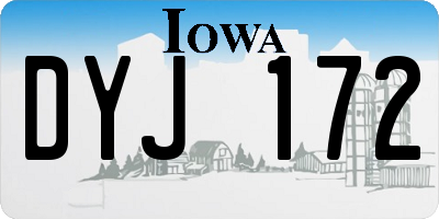 IA license plate DYJ172