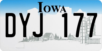 IA license plate DYJ177