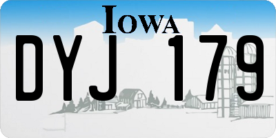 IA license plate DYJ179