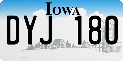 IA license plate DYJ180