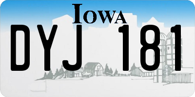 IA license plate DYJ181