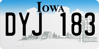 IA license plate DYJ183