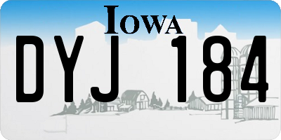 IA license plate DYJ184