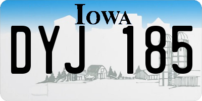 IA license plate DYJ185
