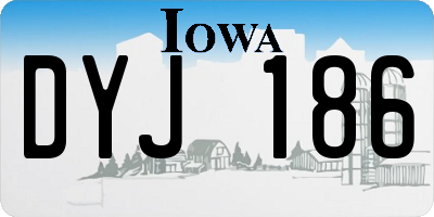 IA license plate DYJ186