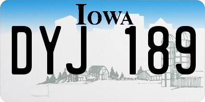 IA license plate DYJ189
