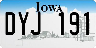 IA license plate DYJ191