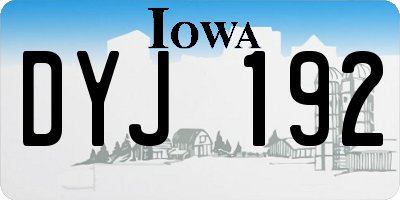 IA license plate DYJ192