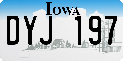 IA license plate DYJ197