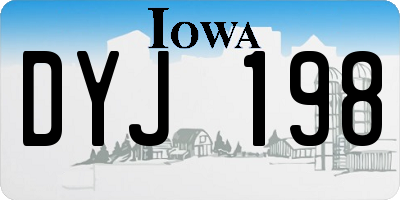 IA license plate DYJ198