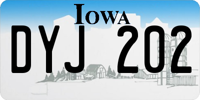 IA license plate DYJ202