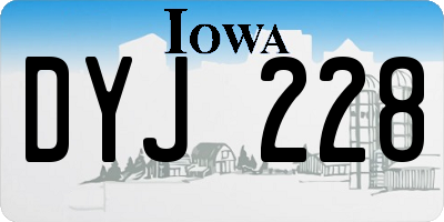 IA license plate DYJ228