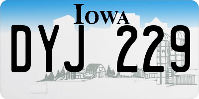 IA license plate DYJ229