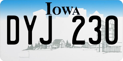 IA license plate DYJ230