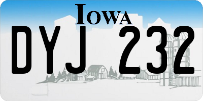 IA license plate DYJ232