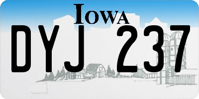 IA license plate DYJ237