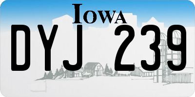 IA license plate DYJ239