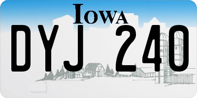 IA license plate DYJ240