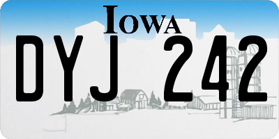 IA license plate DYJ242