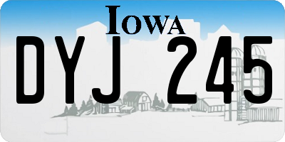 IA license plate DYJ245