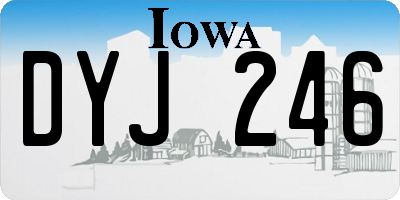 IA license plate DYJ246