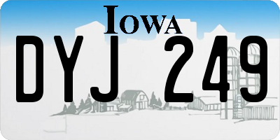 IA license plate DYJ249
