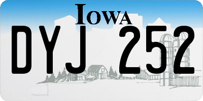 IA license plate DYJ252