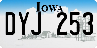 IA license plate DYJ253