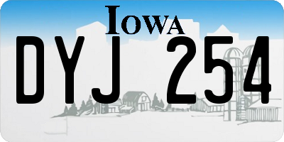 IA license plate DYJ254