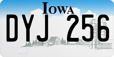 IA license plate DYJ256