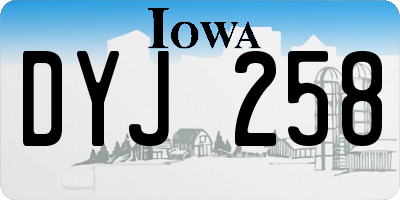 IA license plate DYJ258
