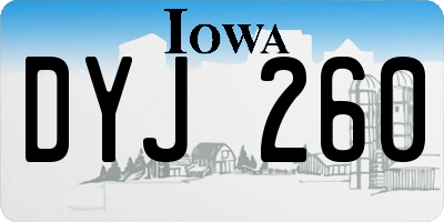 IA license plate DYJ260