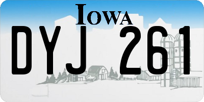 IA license plate DYJ261