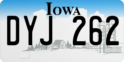 IA license plate DYJ262