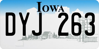 IA license plate DYJ263