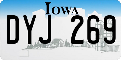 IA license plate DYJ269