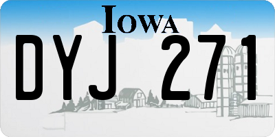IA license plate DYJ271