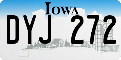 IA license plate DYJ272