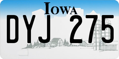 IA license plate DYJ275