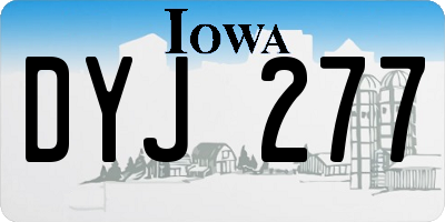 IA license plate DYJ277