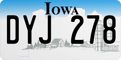 IA license plate DYJ278