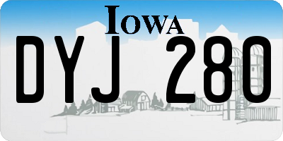 IA license plate DYJ280