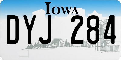 IA license plate DYJ284