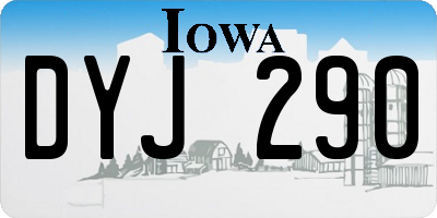 IA license plate DYJ290