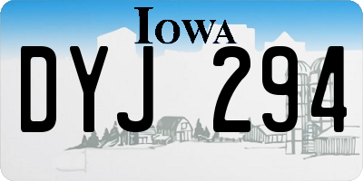 IA license plate DYJ294